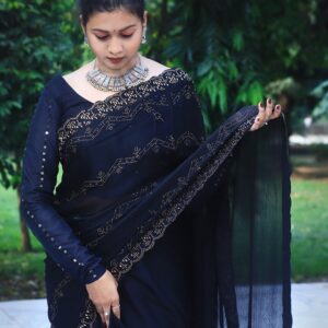 Premium Black Stone Sharee